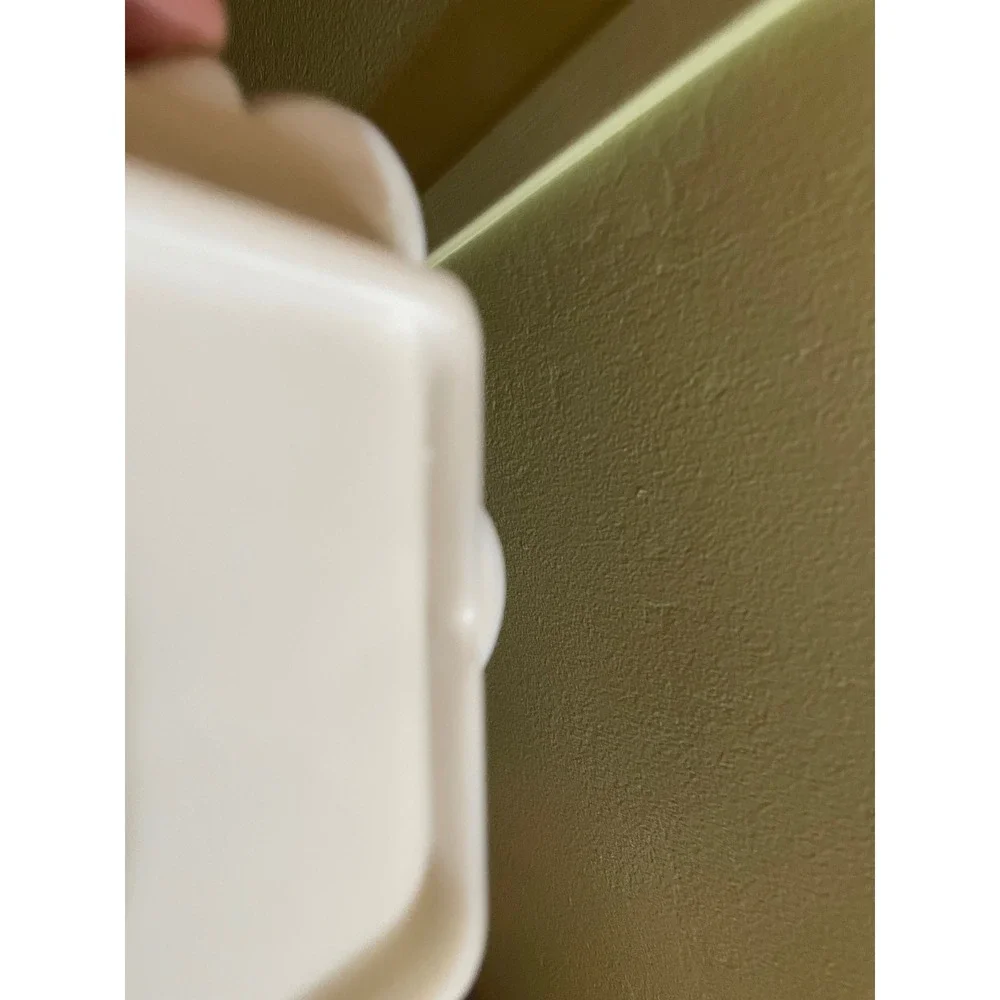 Westmoreland Milk Glass Old Quilt Rectangular Scalloped Vanity Tray Vintage